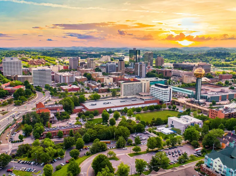 Knoxville skyline.